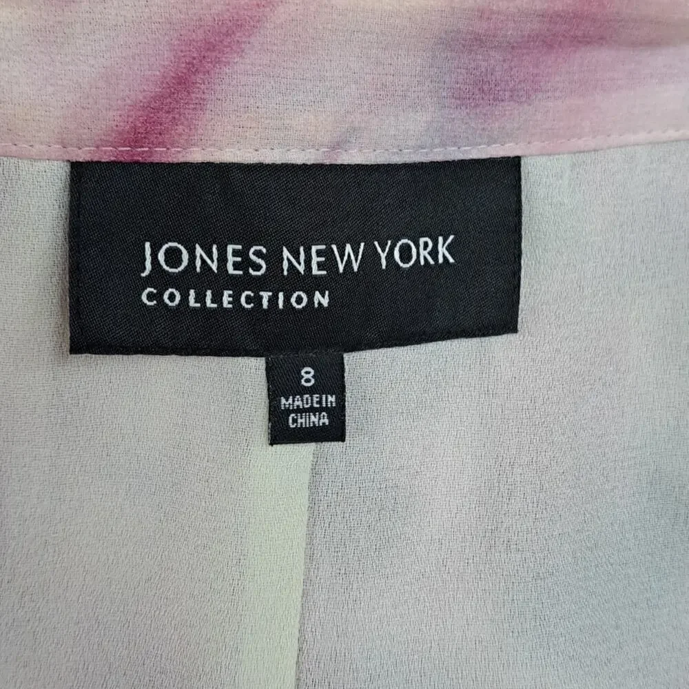 Jones new York Collection Midi skirt Pink Floral size 8
